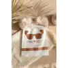 Mia Cool Cat Beyaz Sim Detaylı Çift Peluş 0-6 Ay Ponponlu Bebek ve Çocuk Beresi - Yumuşak Pamuklu Mevsimlik Şapka