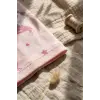 Kız Çocuk Pembe Unicorn Desenli Pamuklu Esnek Penye Bere - Gümüş Sim Detaylı Mevsimlik Çocuk Şapkası