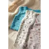 Erkek Bebek 3lü Sıfır Kol Pamuklu Body Seti - Renkli Doodle Desenli Zıbın Takımı - Mavi Beyaz Gri