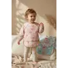Teddy Guard Sıvı Geçirmez Uzun Kollu Bebek Mama Önlüğü 2li Set - 6-24 Ay Leke Tutmaz BLW Uyumlu Ayıcık Desenli Mama Önlüğü