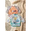 2li Sıvı Geçirmez Uzun Kollu Mama Önlüğü 6-24 Ay- BLW Uyumlu, Kırıntı Cepli, Leke Tutmaz Bebek Yemek ve Aktivite Önlüğü