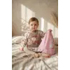 Bloom 2li Paket Sıvı Geçirmez Uzun Kollu Bebek Mama Önlüğü -6-24 Ay Pembe Kuğu ve Ceylan Desenli BLW Önlük Seti