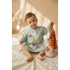 Çocuk Uzun Kollu Sıvı Geçirmez Leke Tutmaz Mama ve Etkinlik Önlüğü 6-24 Ay- 2li Set Zürafa & Tavşan Desenli
