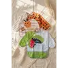 2li Set Su Geçirmez Uzun Kollu Bebek Mama Önlüğü - Leke Tutmaz Zürafa ve Timsah Desenli 6-24 Ay Aktivite Smock Seti
