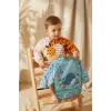 2li Paket Sıvı Geçirmez Uzun Kollu Çocuk Mama Önlüğü 6-24 Ay - Zürafa ve Balina Desenli Leke Tutmaz BLW Önlüğü