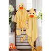 Ördek Figürlü 4 Parça Unisex Bornoz Seti 2-3 Yaş