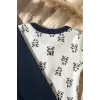 Premium %100 Pamuklu Panda Figürlü Bebek Tulum 3lü Set - Çene Korumalı Fermuarlı Yumuşak Doku