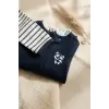 Premium %100 Pamuklu Panda Figürlü Bebek Tulum 3lü Set - Çene Korumalı Fermuarlı Yumuşak Doku