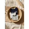Premium %100 Pamuklu Panda Figürlü Bebek Tulum 3lü Set - Çene Korumalı Fermuarlı Yumuşak Doku