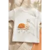 Turtle Hug %100 Pamuklu 3’lü Yenidoğan Bebek Takımı 0-3 Ay - Yan Çıtçıtlı Üst, Patikli Pantolon ve Bere Seti