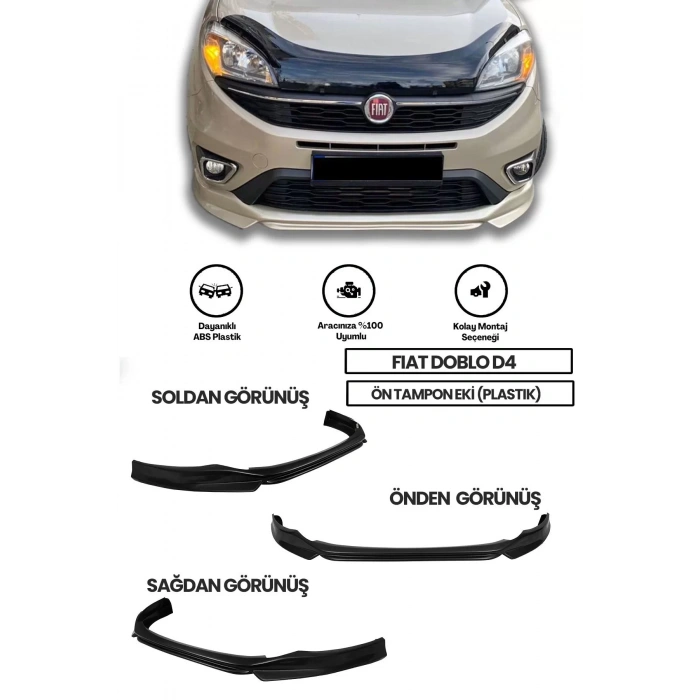 Fiat Doblo D4 Uyumlu Ön Ek (plastik)