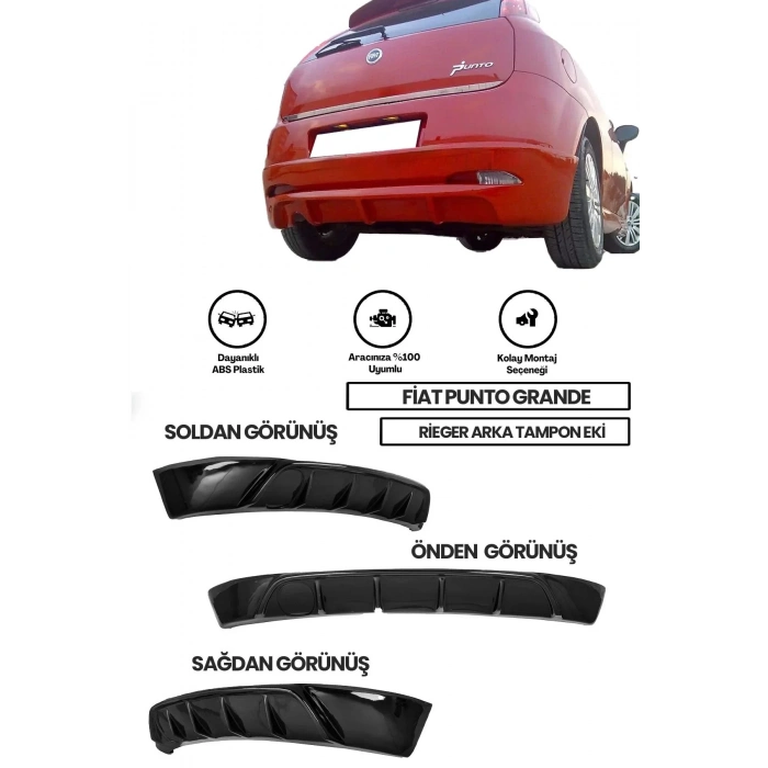 Fiat Punto Grande Uyumlu Arka Ek (plastik)