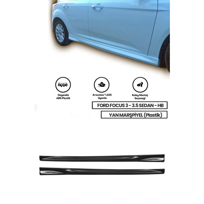 Ford Focus 3 - 3.5 Sedan - Hb Plastik Çift Marşpiyel