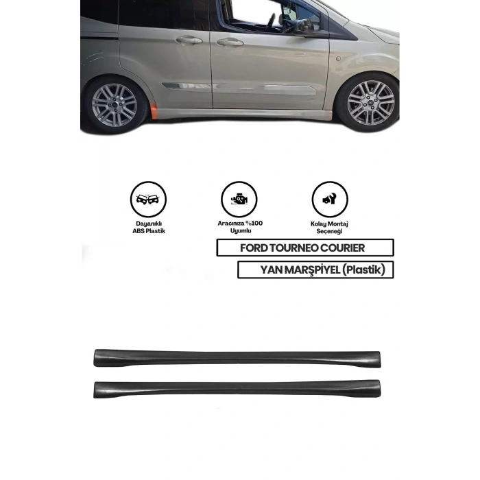 Ford Tourneo Courier Yan Marşpiyel (ÇİFT) (PLASTİK)