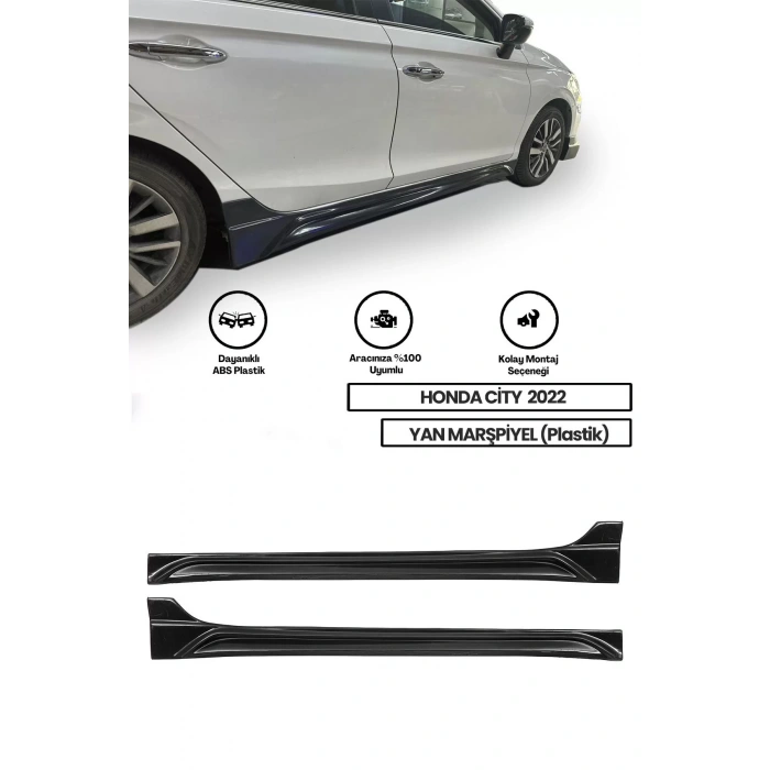 Honda City 2022 Yan Marşpiyel (ÇİFT) (PLASTİK)
