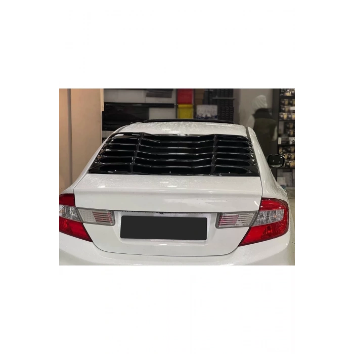 Honda Civic Fb7 2012-2016 Parlak Siyah Plastik Arka Cam Vizörü