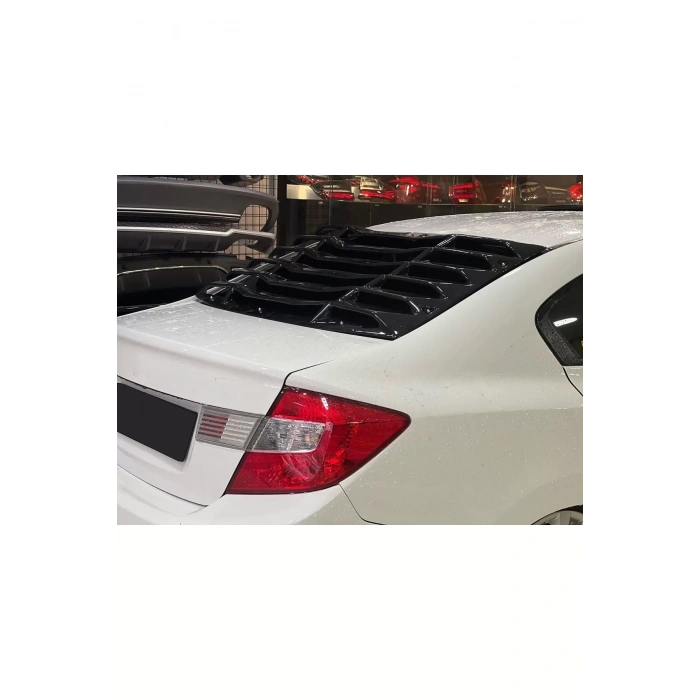 Honda Civic Fb7 2012-2016 Parlak Siyah Plastik Arka Cam Vizörü