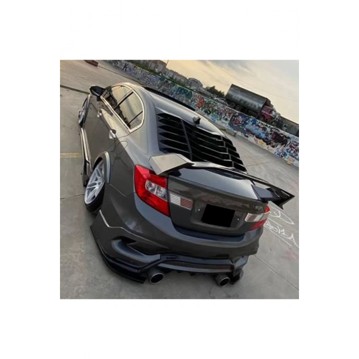 Honda Civic Fb7 2012-2016 Parlak Siyah Plastik Arka Cam Vizörü