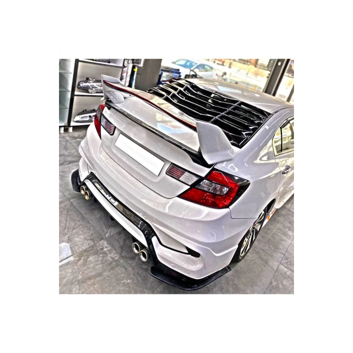 Honda Civic Fb7 2012-2016 Parlak Siyah Plastik Arka Cam Vizörü