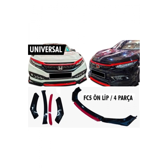 Honda Civic Fc5 Ön Tampon Lip 4 Parça