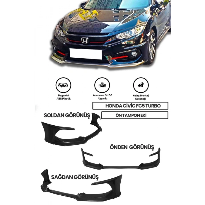 Honda Civic Fc5 Uyumlu Turbo Ön Ek (plastik)