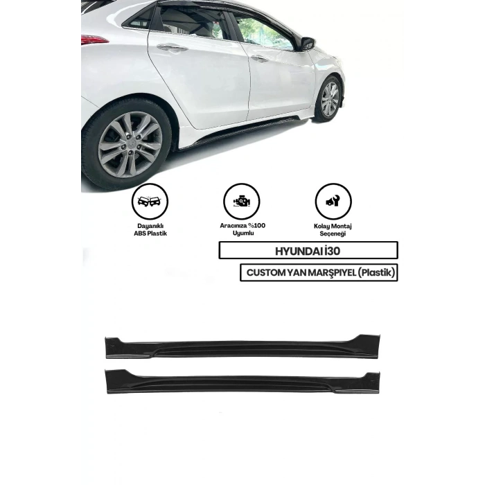 Hyundai I30 Custom Yan Marşpiyel (ÇİFT) (PLASTİK)