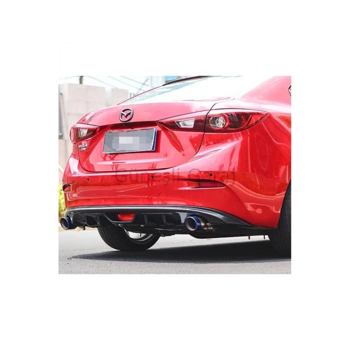 Mazda 3 2014-2019 Uyumlu Çift Çıkış Difüzör (plastik)
