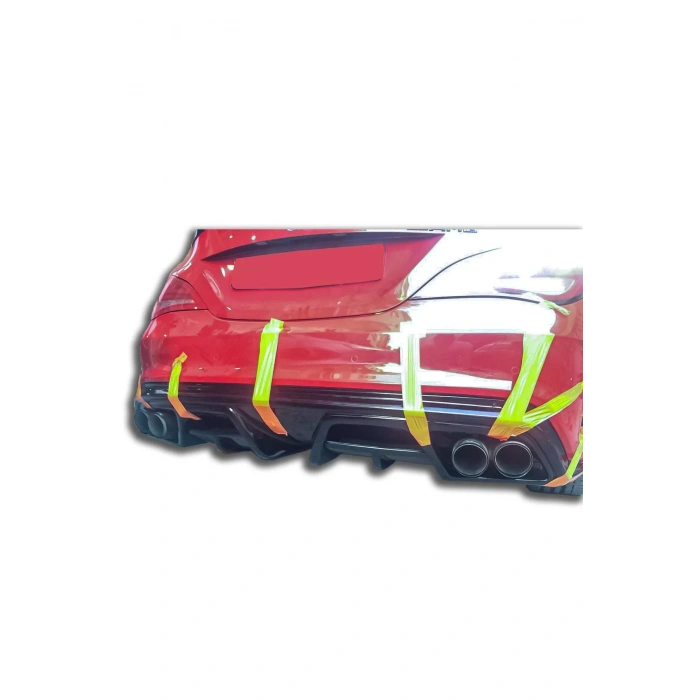 Mercedes W117 uyumlu Cla Serisi Amg Piecha Arka Tampon Difüzör (plastik)