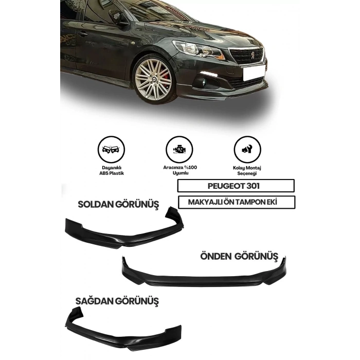 Peugeot 301 Makyajlı Ön Ek (plastik) Uyumlu