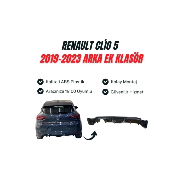 Renault Clio 5 Arka Ek (plastik) Uyumlu