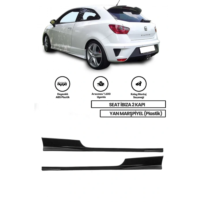 Seat Ibiza 2 Kapı Yan Marşpiyel (ÇİFT) (PLASTİK)