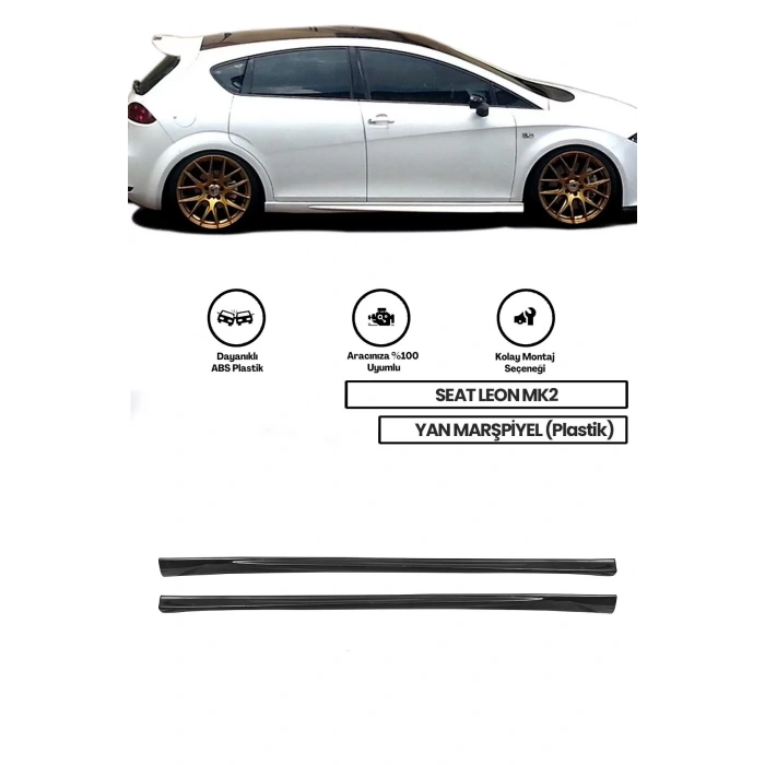 Seat Leon Mk2 Yan Marşpiyel (ÇİFT) (PLASTİK)