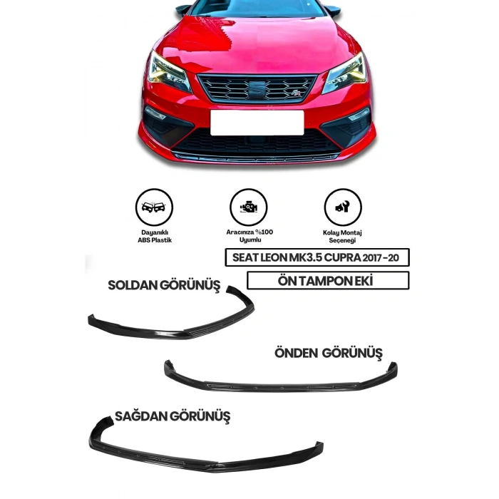 Seat Leon Mk3.5 Cupra 2017-2020 Uyumlu Ön Ek (plastik)