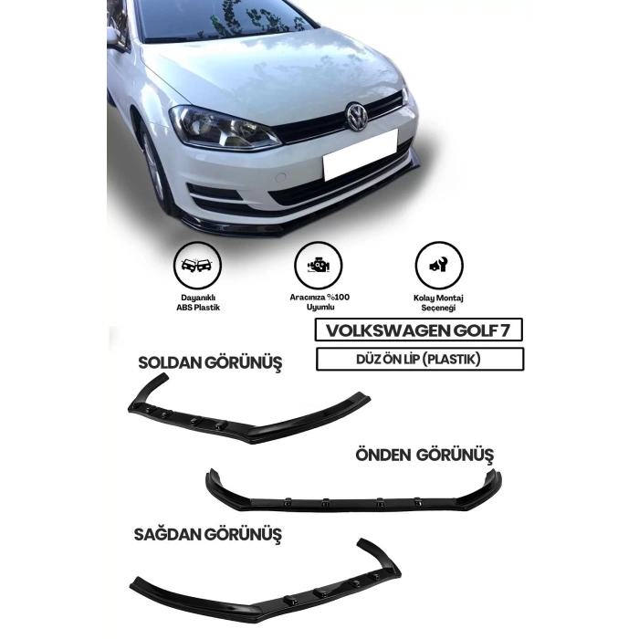 Volkswagen Golf 7 Düz Ön Lip (plastik)