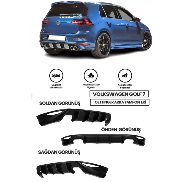 Volkswagen Golf 7 Oettinger Arka Ek (PLASTİK)