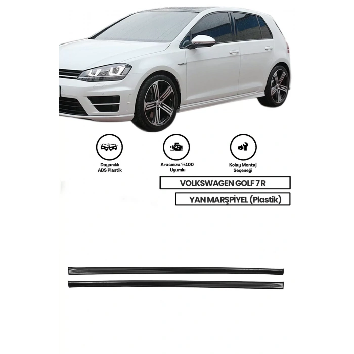 Volkswagen Golf 7 R Yan Marşpiyel (ÇİFT) (PLASTİK)