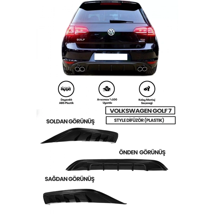 Volkswagen Golf 7 Style Difüzör (PLASTİK)