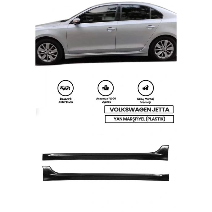 Volkswagen Jetta Yan Marşpiyel (ÇİFT) (PLASTİK)