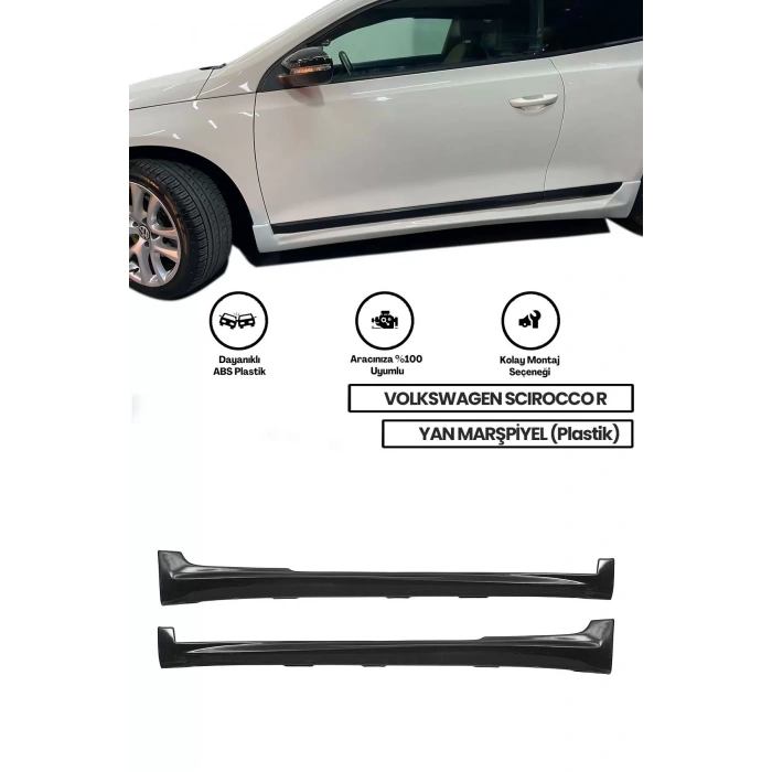 Volkswagen Scirocco R Yan Marşpiyel (ÇİFT) (PLASTİK)
