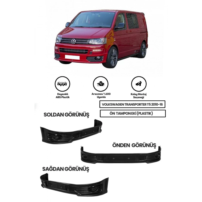 Volkswagen Transporter Uyumlu T5 2010-2016 Ön Ek (plastik)