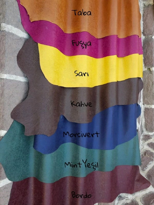 Vaketa Deri Çiçek Baskılı