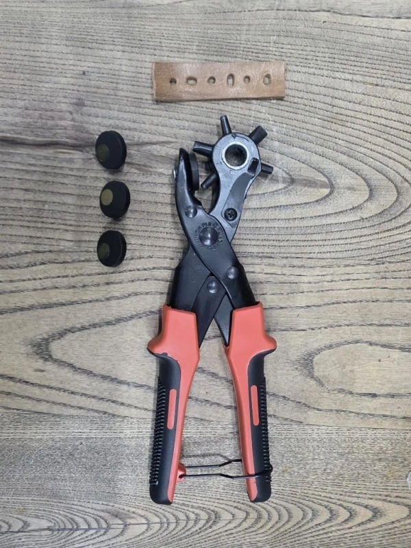 Çarklı Zımba-Kemer Delme Pense 6 Farklı Uç (Oval-Yuvarlak)