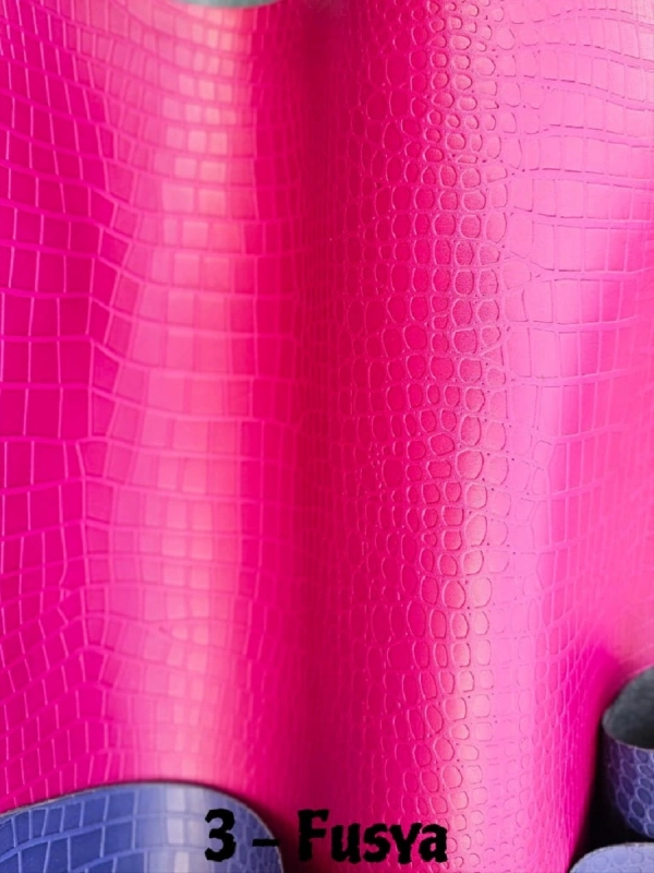 Mikro Timsah (Croco) Baskılı Vaketa Deri (1m-1.2mm)