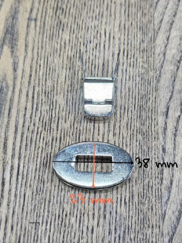 Çanta Kilit Ufak Yuvarlak Zamak Klips Nikel