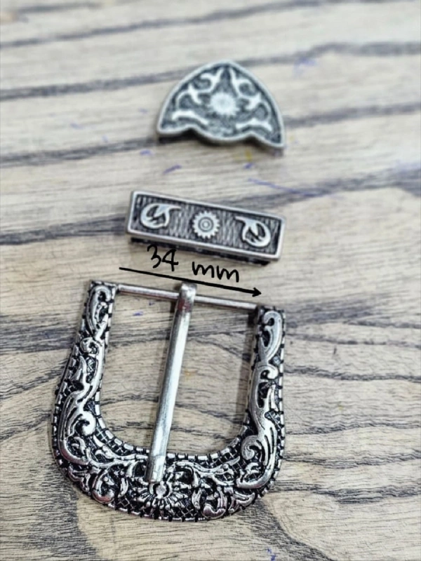Süslü Nikel Kemer Tokası (34mm)