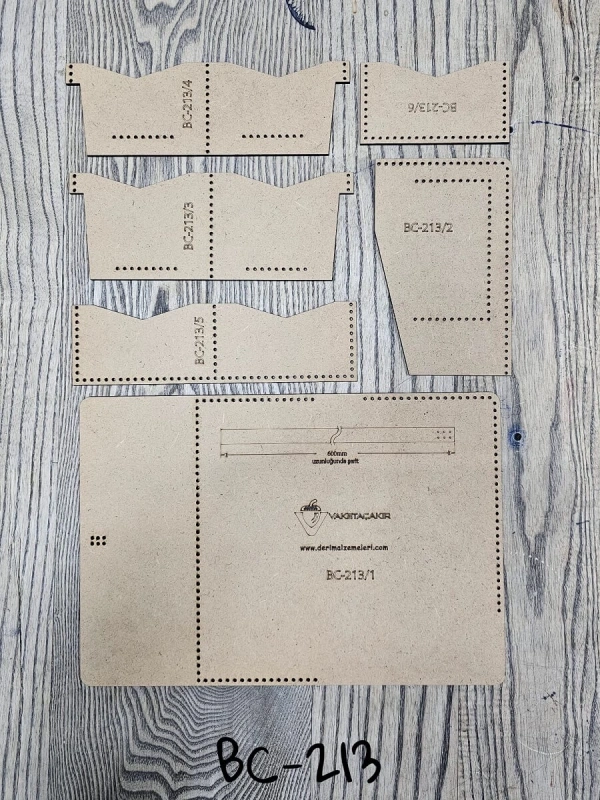 Deri BC213 Cüzdan Sablonu