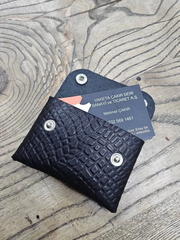 Deri BC270 Bozuk Para Cüzdan Sablon