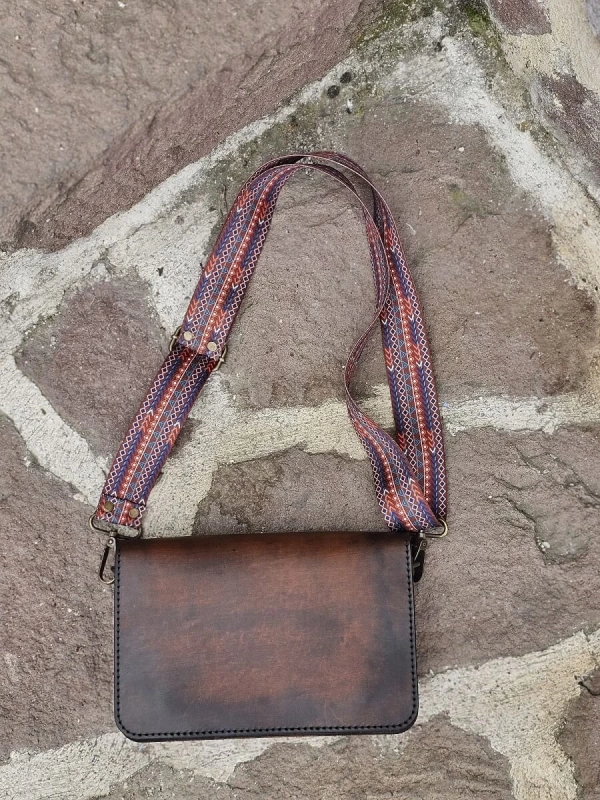 Deri CNT201 Canta Sablonu (KAPAKLI-KART BOLMELI)