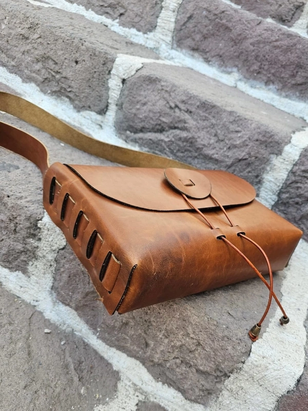 Deri CNT603 Canta Sablonu (TEK PARCA)