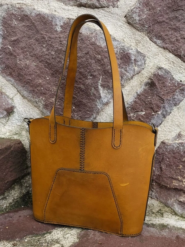 Deri CNT901 Canta Sablonu (PARCALI)